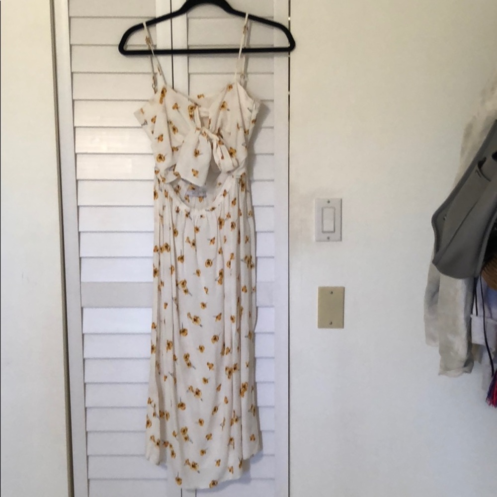Flynn Skye Midi Dress Yellow Floral